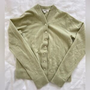 Vince chartreuse cardigan